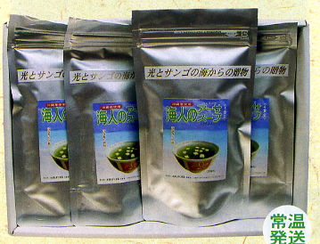 「もずく」のことならイトサン！(旧糸満もずく産業)商品情報 - 海人のアーサスープセット（16食分）